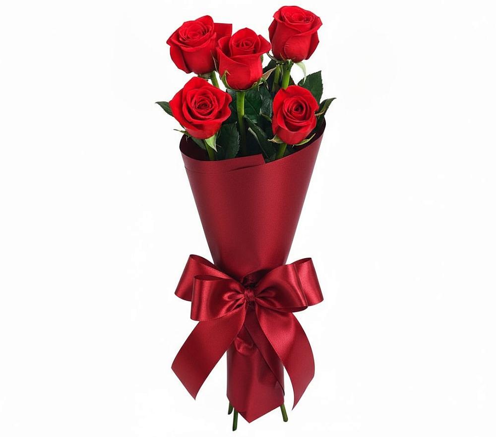 Букет 5 Красных роз Эдлесс Лав в Иншинский