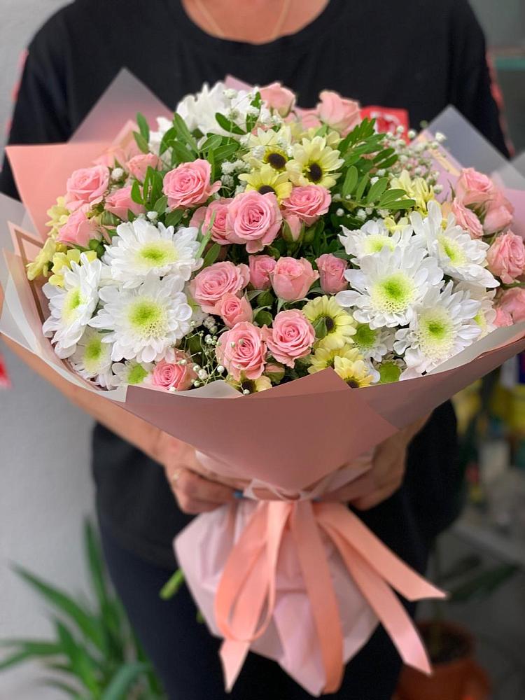 Букет цветов из: Розы и Хризантемы в Иншинский