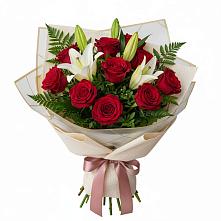 Букет цветов из:  Лилии и Розы #REPLACE_PRED# Иншинский