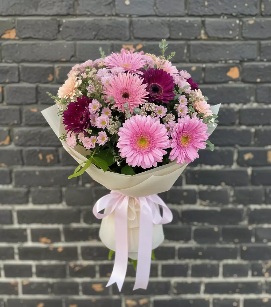 Букет цветов из: Герберы и Хризантемы в Иншинский