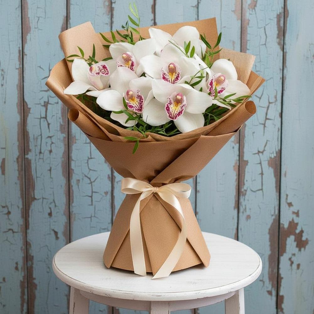 Букет цветов из: Орхидеи и Розы в Иншинский