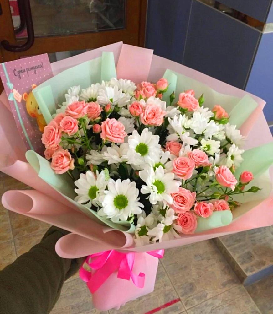 Букет цветов из: Розы и Хризантемы в Иншинский