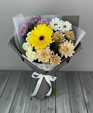 Букет цветов из:  Розы, Герберы и Хризантемы в Иншинский