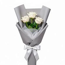 Букет 3 белые розы в Иншинский