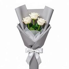 Букет 3 белые розы в Иншинский