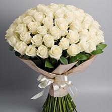 Букет 101 беля роза Белоснежка в Иншинский