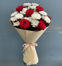 Букет цветов из:  Розы и Хризантемы в Иншинский