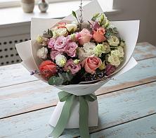 Букет цветов из:  Розы, Лизиантусы и Гвоздики в Иншинский