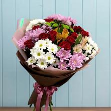 Букет цветов из:  Розы, Хризантемы и Альстромерии в Иншинский