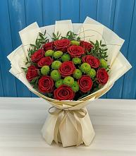 Букет цветов из:  Розы и Хризантемы в Иншинский