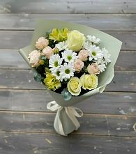 Букет цветов из:  Альстромерии, Розы и Хризантемы #REPLACE_PRED# Иншинский