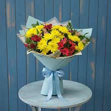 Букет цветов из:  Альстромерии и Хризантемы в Иншинский