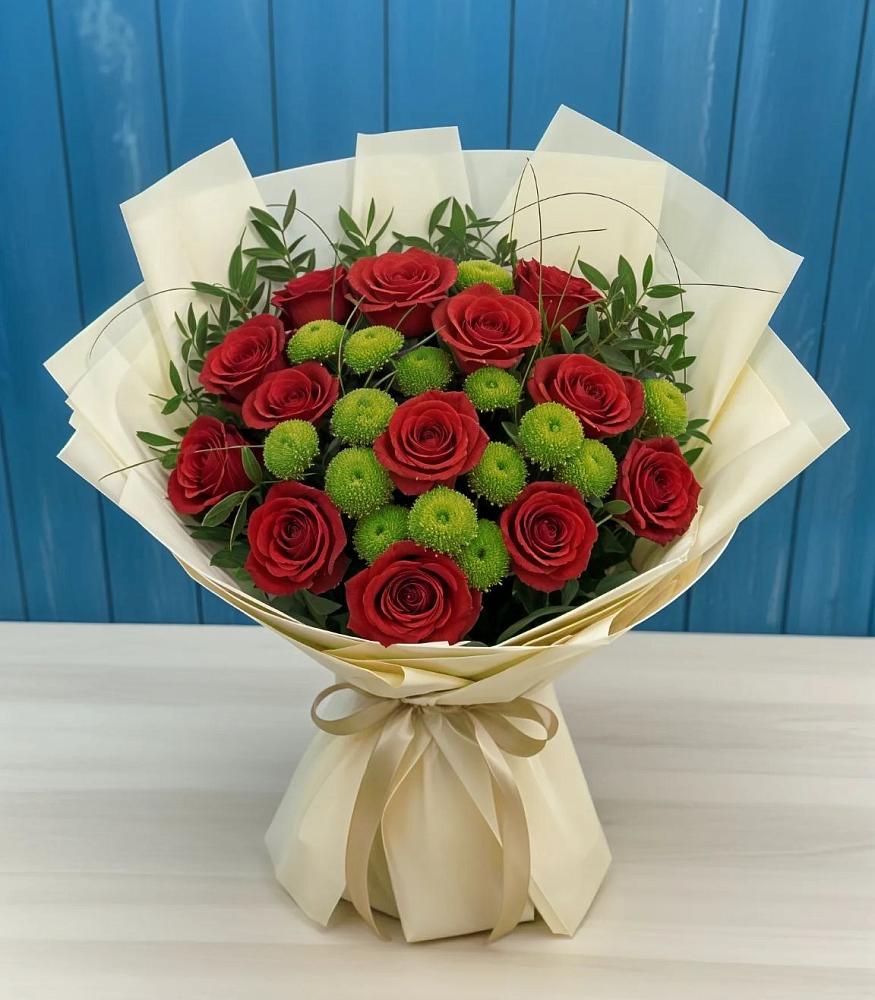 Букет цветов из: Розы и Хризантемы в Иншинский