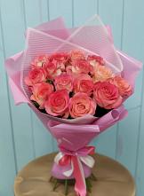 Букет 15 Розовых роз Равель в Иншинский