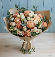 Букет цветов из:  Альстромерии и Розы в Иншинский