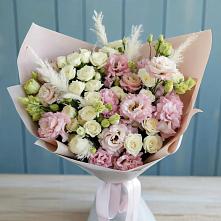 Букет цветов из:  Альстромерии и Розы в Иншинский